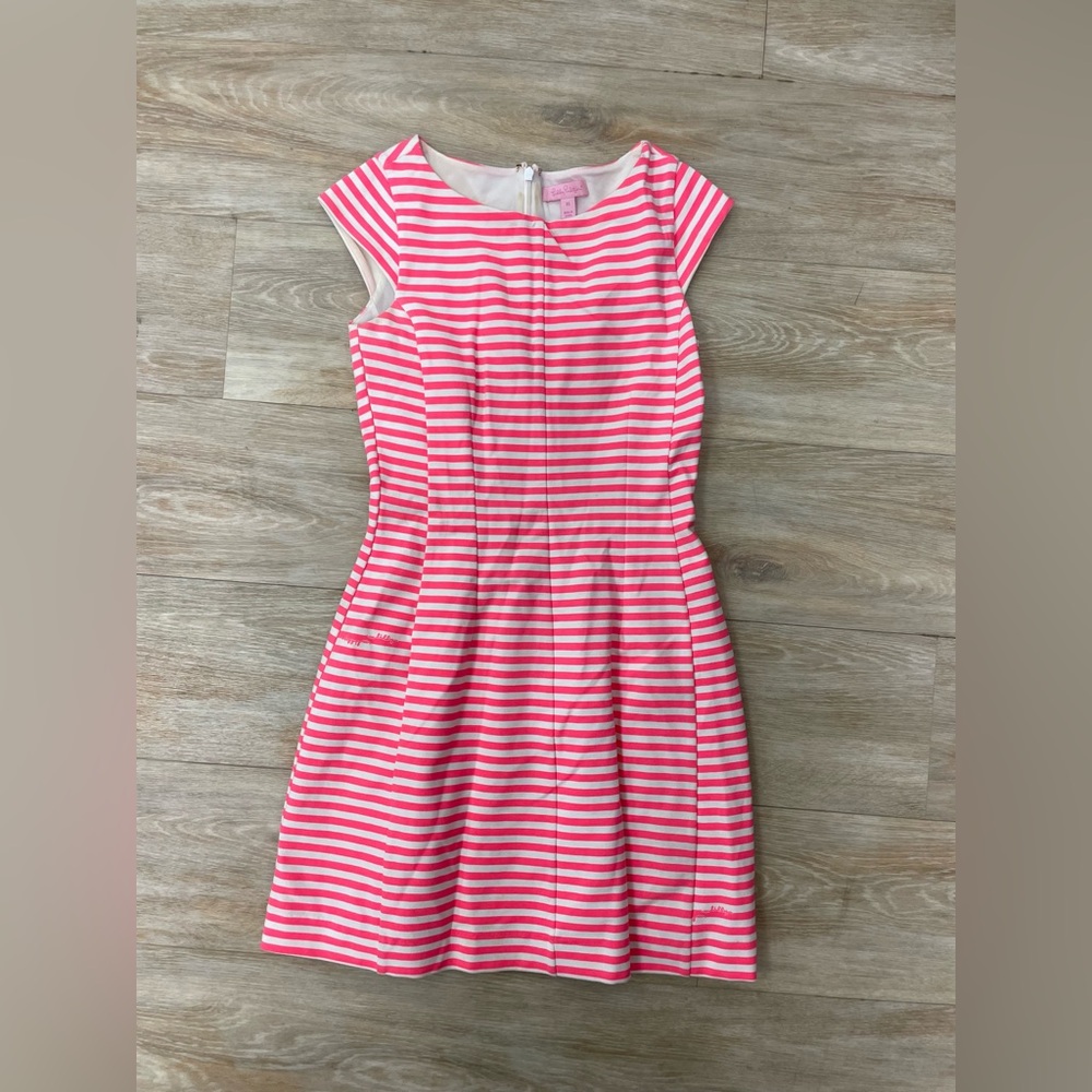 Lilly Pulitzer Pink & White Striped Dress size XS